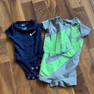 Nike baby outfit Set - Navy and Gray with Green